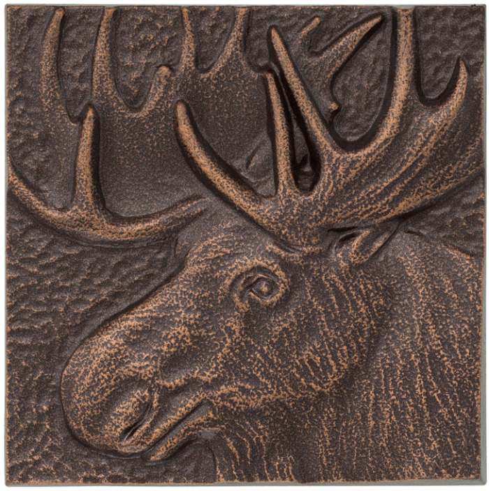 Moose 8 inch X 8 inch Indoor Outdoor Wall Decor